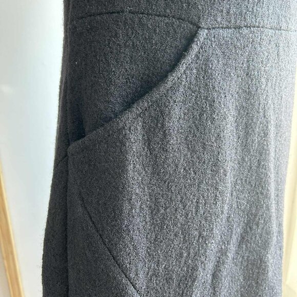 Zara Collection Black Textured Wool Mock-Neck Shift Dress with Pockets – EU L - Picture 9 of 12